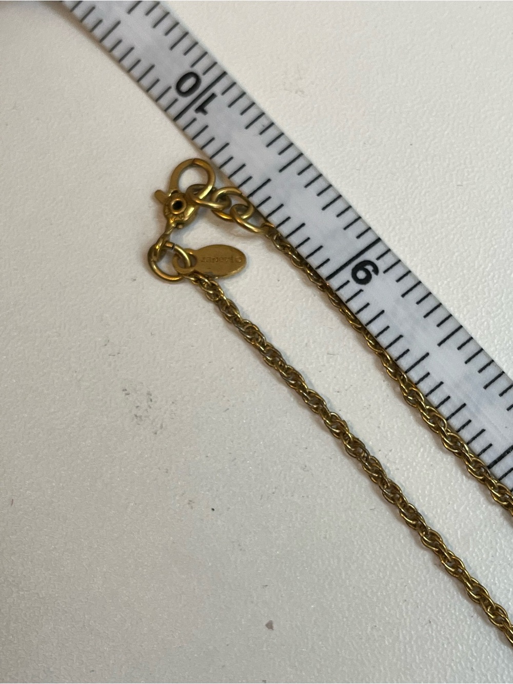 Monet Vintage Gold Tone Purple Rhinestone Elegant Necklace Dainty 18” - Picture 9 of 9